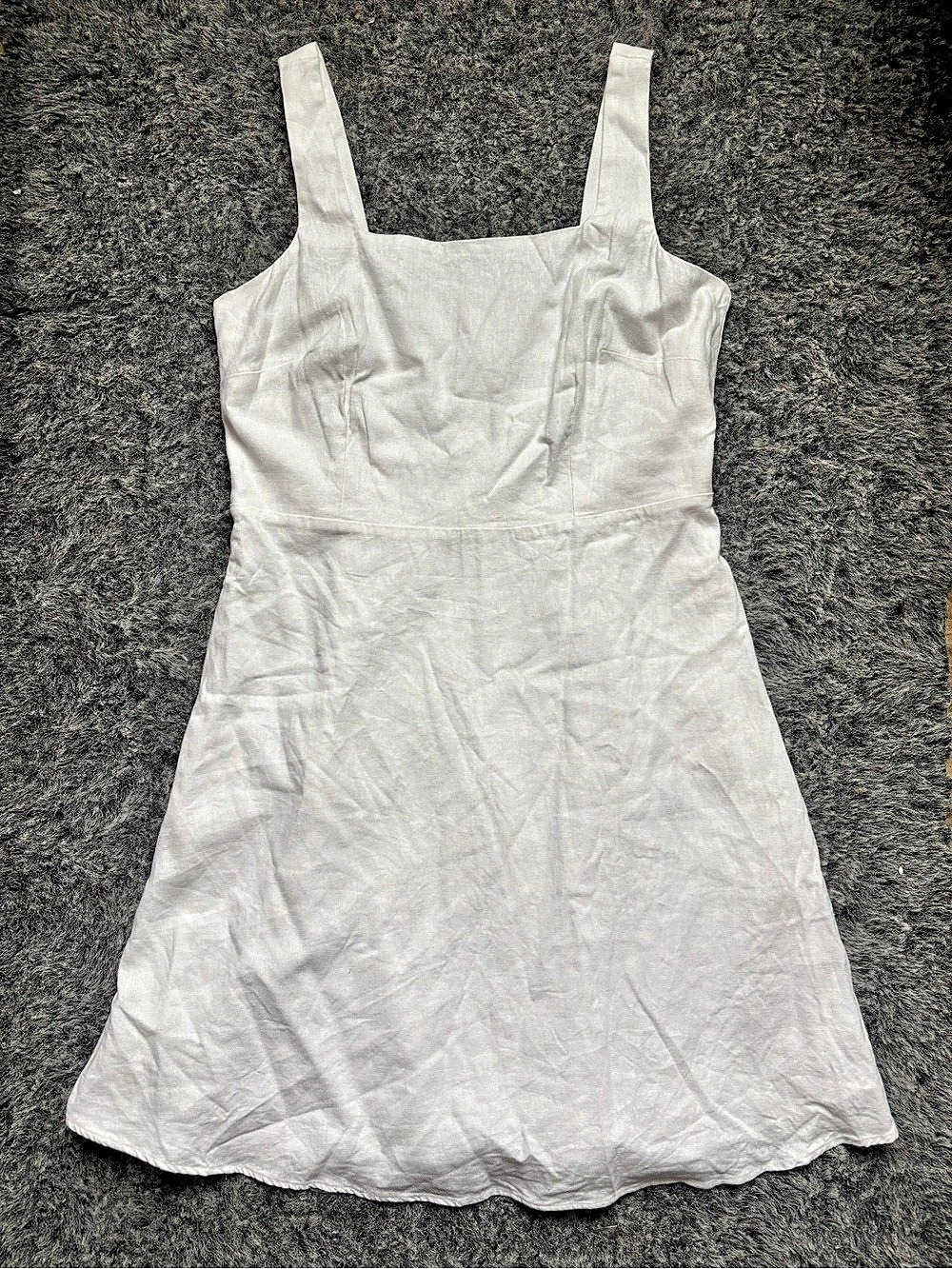 Vince Camuto White Linen Blend Mini Dress Size Medium Like New